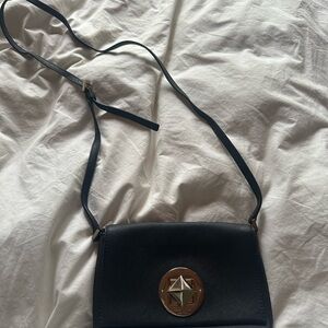Kate Spade Black Crossbody Bag with Gold Accents